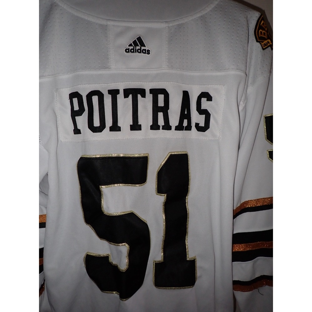 Adidas Men's Boston Bruins Matthew Poitras #51 Centennial Away Jersey 54 - Picture 6 of 8